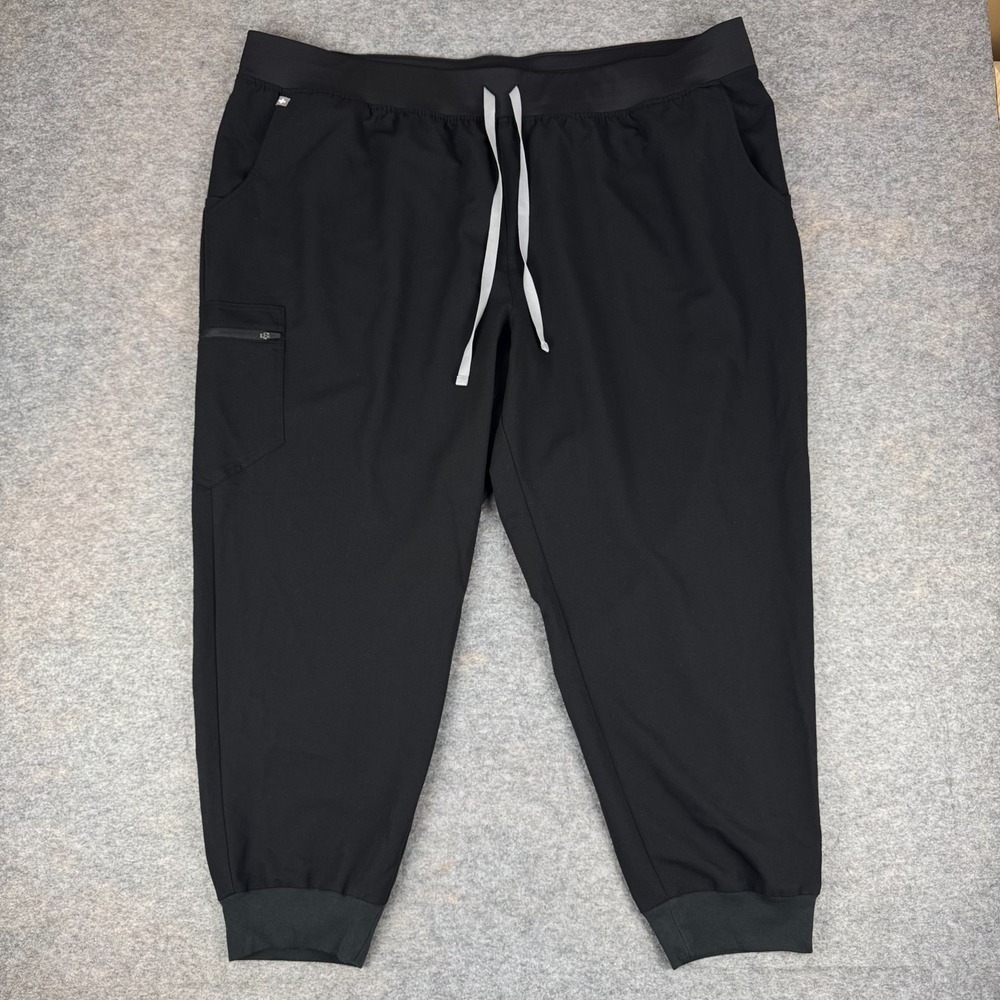 FIGS Collection Zamora High Waisted Jogger Scrub Pants Black‎ Womens 6XL